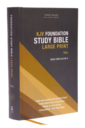 KJV Foundation Study Bible Large Print Hardcover Red Letter Comfort Print