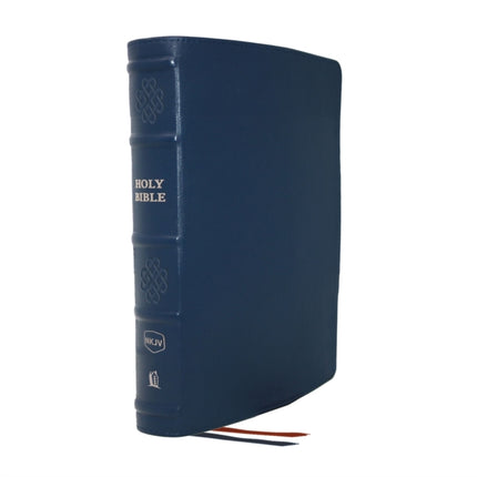 NKJV, Single-Column Reference Bible, Genuine Leather, Blue, Comfort Print: Holy Bible, New King James Version