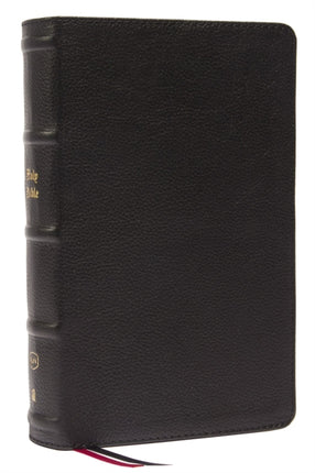 KJV Large Print Single-Column Bible, Personal Size with End-of-Verse Cross References, Black Genuine Leather, Red Letter, Comfort Print: King James Version: Holy Bible, King James Version