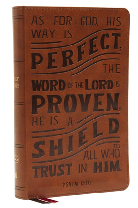 NKJV, Personal Size Reference Bible, Verse Art Cover Collection, Leathersoft, Tan, Red Letter, Comfort Print: Holy Bible, New King James Version