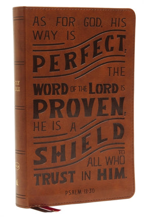 NKJV, Personal Size Reference Bible, Verse Art Cover Collection, Leathersoft, Tan, Red Letter, Thumb Indexed, Comfort Print: Holy Bible, New King James Version