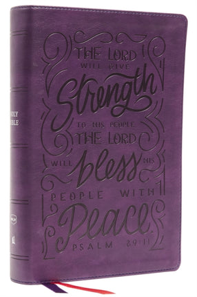 NKJV, Giant Print Center-Column Reference Bible, Verse Art Cover Collection, Leathersoft, Purple, Red Letter, Comfort Print: Holy Bible, New King James Version