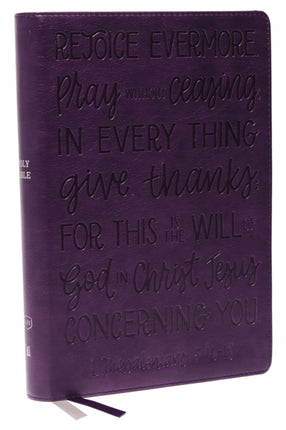 KJV Large Print Bible w/ 53,000 Cross References, Purple Leathersoft with Thumb Index Red Letter, Comfort Print: Holy Bible, King James Version (Verse Art Cover Collection): Holy Bible, King James Version