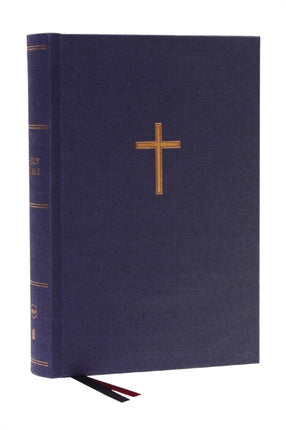 NKJV, Single-Column Wide-Margin Reference Bible, Cloth over Board, Blue, Red Letter, Comfort Print: Holy Bible, New King James Version