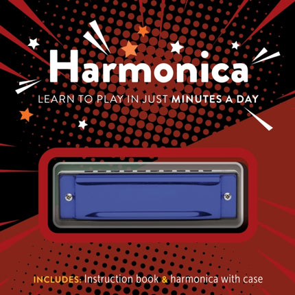 Harmonica: Learn to Play in Just Minutes a Day - Includes: Instruction book and harmonica with case