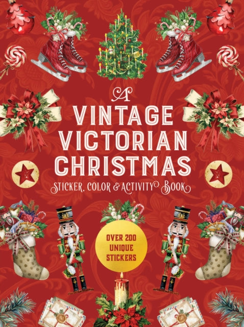 A Vintage Victorian Christmas Sticker Color