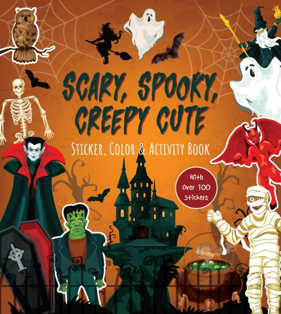 Scary Spooky Creepy Cute Sticker Color  Activity