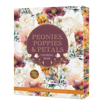 Peonies Poppies  Petals Coloring Book