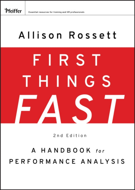 First Things Fast: A Handbook for Performance Analysis