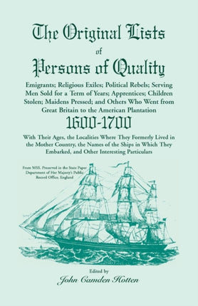 The Original Lists of Persons of Quality