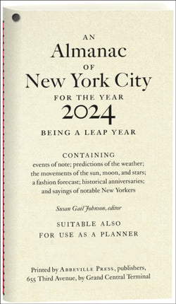 An Almanac of New York City for the Year 2024