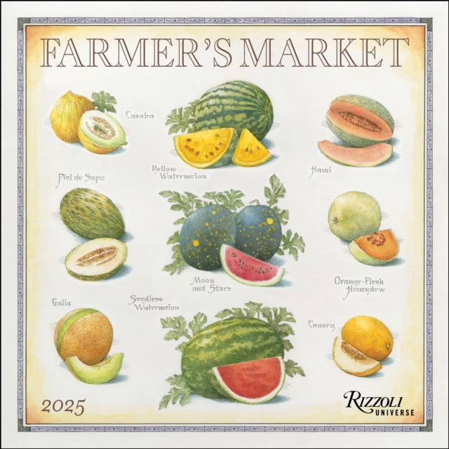 Farmers Market 2025 Wall Calendar