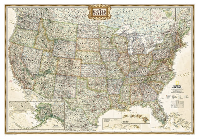 United States Executive, Laminated: Wall Maps U.S.