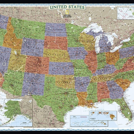 United States Decorator, Laminated: Wall Maps U.S.