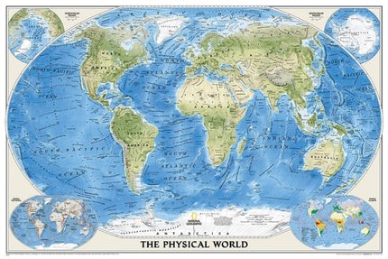 World Physical enlarged  laminated