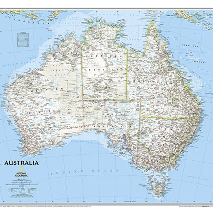 Australia Classic, Laminated: Wall Maps Continents