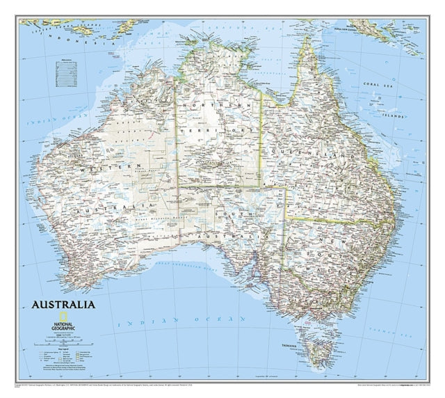 Australia Classic, Laminated: Wall Maps Continents