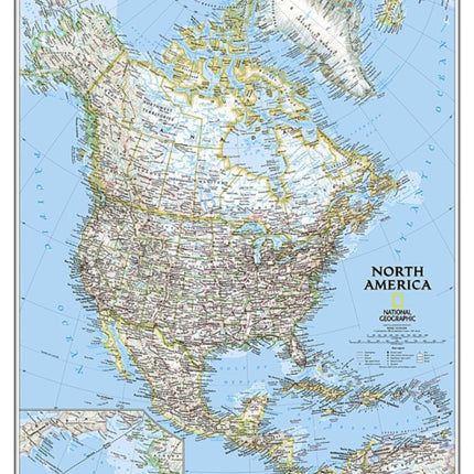 North America Classic, Enlarged &, Laminated: Wall Maps Continents