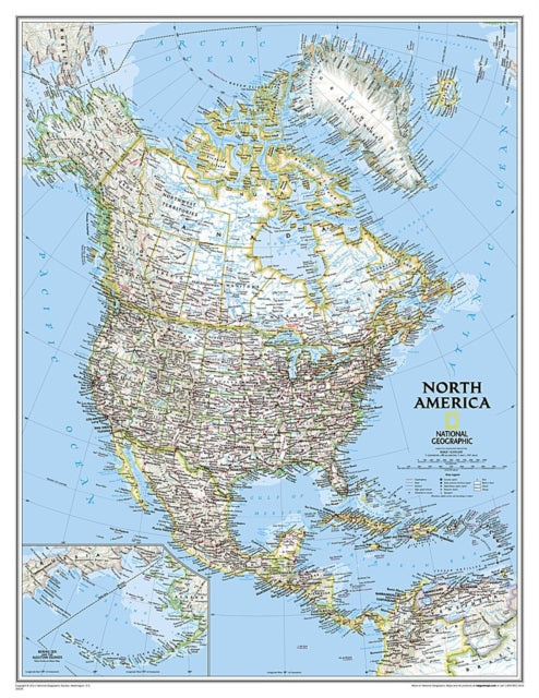 North America Classic, Enlarged &, Laminated: Wall Maps Continents