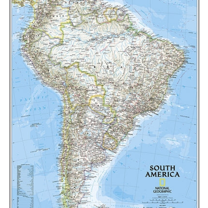 South America Classic, Laminated: Wall Maps Continents