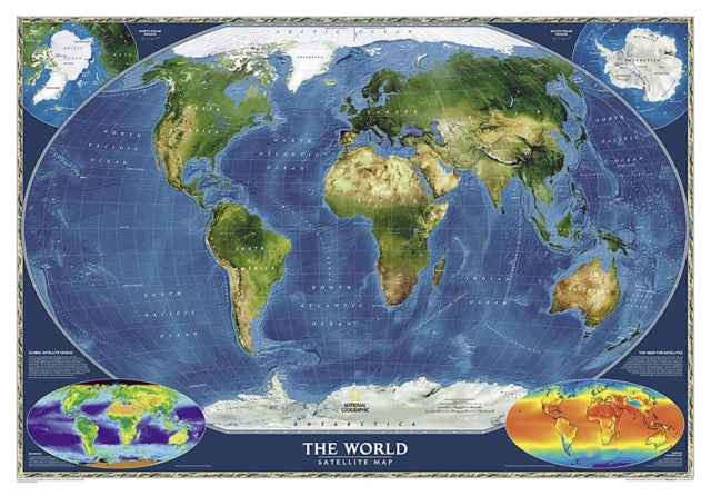 World Satellite, Tubed: Wall Maps World