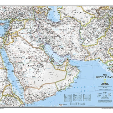 Middle East, Tubed: Wall Maps Countries & Regions