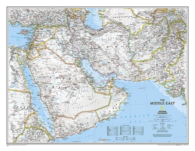 Middle East, Tubed: Wall Maps Countries & Regions