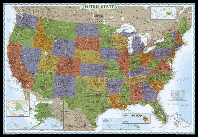 United States Decorator, Enlarged &, Tubed: Wall Maps U.S.