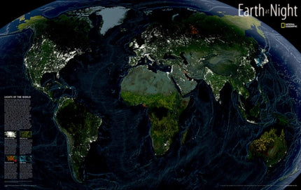 Earth At Night, Tubed: Wall Maps World