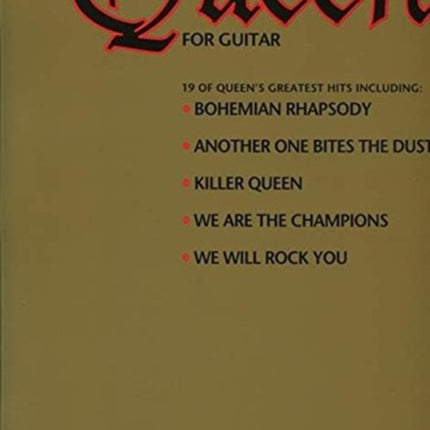 The Best Of Queen For Guitar Easy Guitar Gtr Book