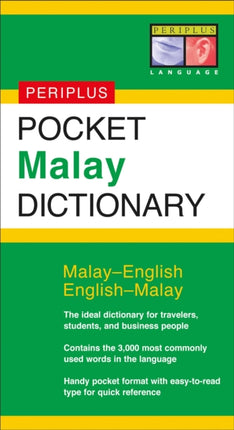 Pocket Malay Dictionary: Malay-English English-Malay