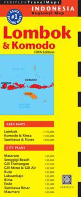 Lombok & Komodo Travel Map Fifth Edition