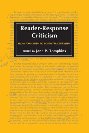 Reader-Response Criticism: From Formalism to Post-Structuralism