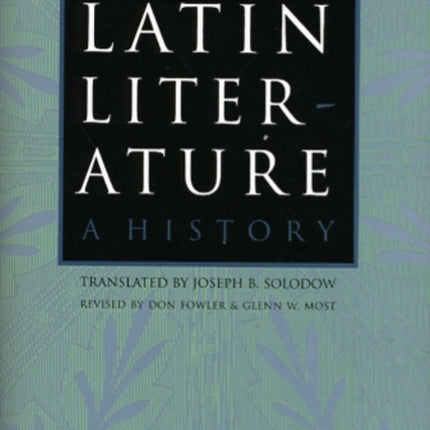 Latin Literature: A History