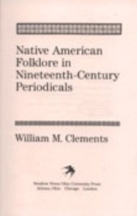 Native American Folklore in NineteenthCentury