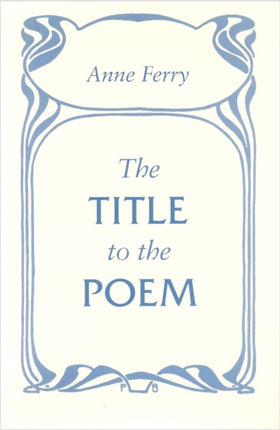 The Title to the Poem