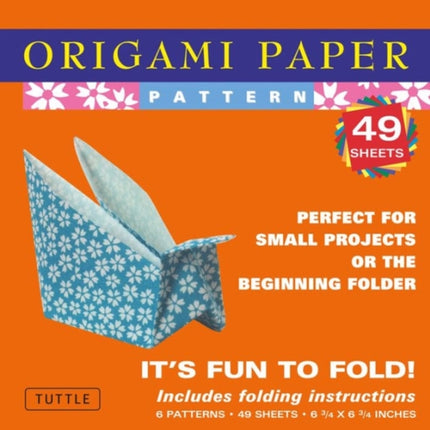 Origami Paper - Patterns - Small 6 3/4" - 49 Sheets: Tuttle Origami Paper: Origami Sheets Printed with 8 Different Designs: Instructions for 6 Projects Included