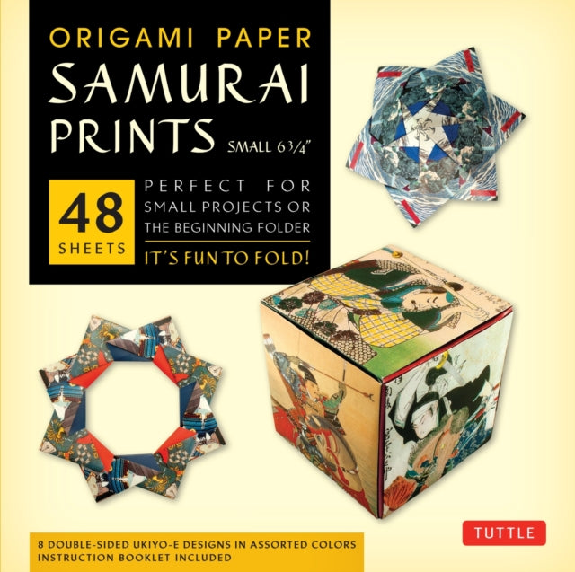 Origami Paper - Samurai Prints - Small 6 3/4" - 48 Sheets: Tuttle Origami Paper: Origami Sheets Printed with 8 Different Designs: Instructions for 6 Projects Included