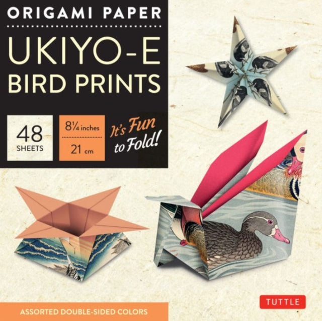 Origami Paper - Ukiyo-e Bird Prints - 8 1/4" - 48 Sheets: Tuttle Origami Paper: Origami Sheets Printed with 8 Different Designs: Instructions for 7 Projects Included