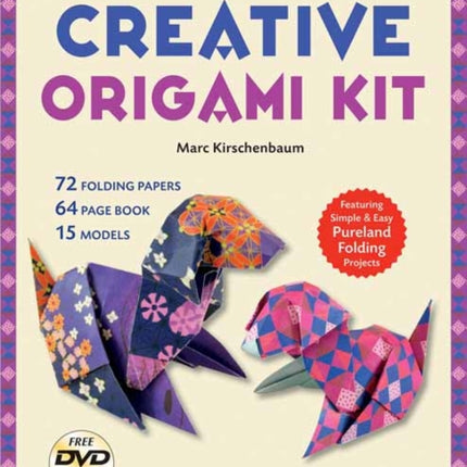 Creative Origami Kit Learn to Fold Like a Pro Dvd 64Page Book 72 Folding Papers Learn to Fold Like a Pro Instructional DVD 64Page Origami  Original Easy Origami for Kids or Adults