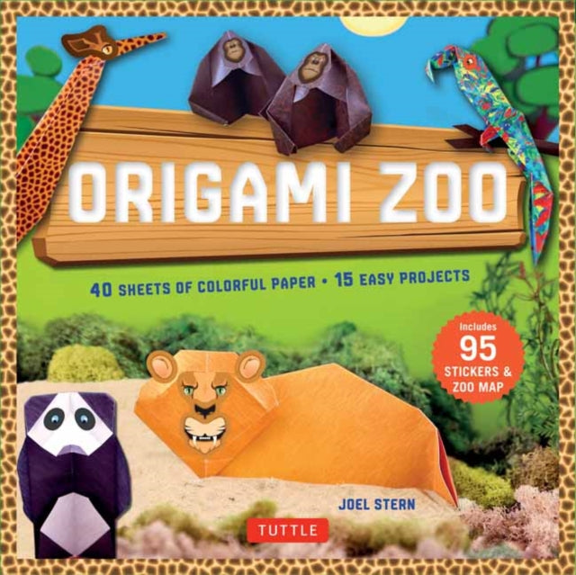 Origami Zoo Kit Origami Kit with Book 40 Papers 95 Stickers Zoo Map Make a Complete Zoo of Origami Animals Kit with Origami Book 15  Papers 95 Stickers  FoldOut Zoo Map