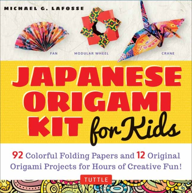 Japanese Origami Kit for Kids 92 Colorful Folding Papers and 12 Original Origami Projects for Hours of Creative Fun 92 Colorful Folding Papers and  Creative Fun Origami Book with 12 projects