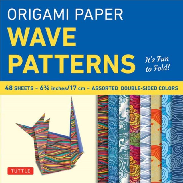 Origami Paper - Wave Patterns - 6 3/4 inch - 48 Sheets: Tuttle Origami Paper: Origami Sheets Printed with 8 Different Designs: Instructions for 8 Projects Included