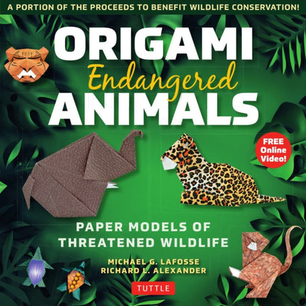 Origami Endangered Animals Kit: Paper Models of Threatened Wildlife