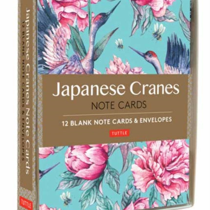 Japanese Cranes Note Cards: 12 Blank Note Cards & Envelopes (6 x 4 inch cards in a box)