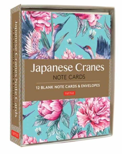 Japanese Cranes Note Cards: 12 Blank Note Cards & Envelopes (6 x 4 inch cards in a box)