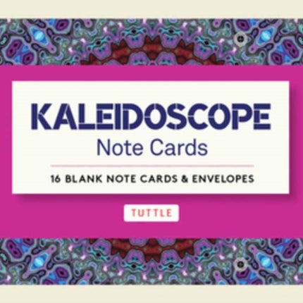 Kaleidoscope, 16 Note Cards: 16 Different Blank Cards with 17 Patterned Envelopes in a Keepsake Box!