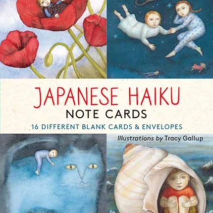 Japanese Haiku,16 Note Cards: 16 Different Blank Cards with 17 Star Patterned Envelopes in a Keepsake Box!