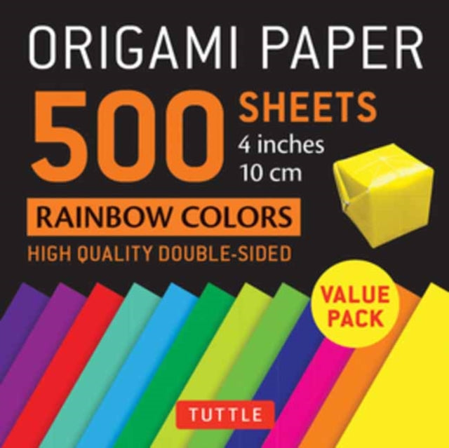 Origami Paper 500 sheets Rainbow Colors 4" (10 cm): Tuttle Origami Paper: Double-Sided Origami Sheets Printed with 12 Different Color Combinations