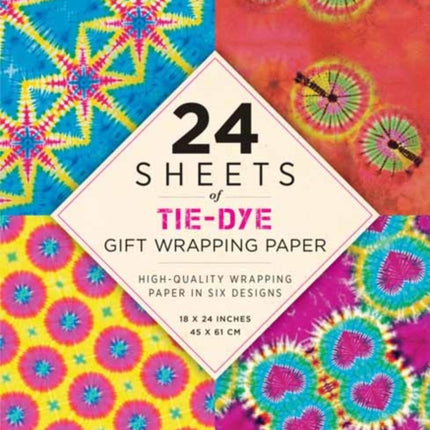 Tie-Dye Gift Wrapping Paper - 24 sheets: 18 x 24" (45 x 61 cm) Wrapping Paper